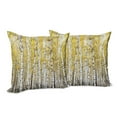 thumbnail image 6 of Ambesonne Autumn Throw Pillow Cover 2 Pack, Forest Golden Leaves, 24", Yellow Grey, 6 of 6
