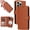 Brown, variant on Dteck Detachable 2 in 1 Wallet Case for iPhone 16 Pro,Magnetic Leather Card Slots Case Shockproof Rubber Mag-Safe Cover with Wrist Strap,Brown