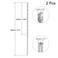 thumbnail image 2 of Unique Bargains High Speed Steel Extended Twist Drill Bits, 3.2mm Drill Dia. 160mm Length 2Pack, 2 of 5