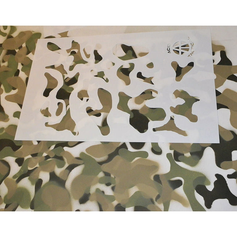 Tree Bark Camouflage Stencil Kit