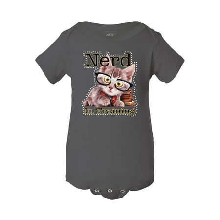 

Infant Nerd in Training Bodysuit - Charcoal - 6M