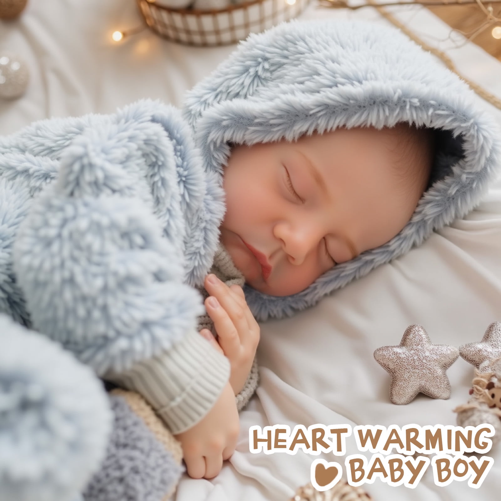 RSG Reborn Baby Dolls 20" Soft Cloth Body Newborn Baby Dolls with Accessories Gift Box for Kids Age 3+