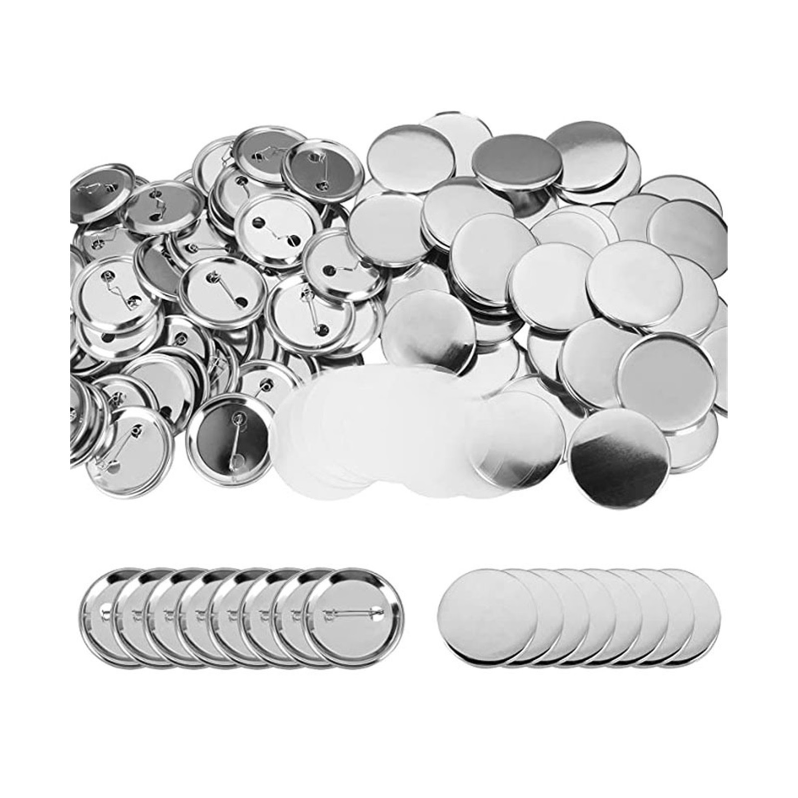 Blank Bad Pin Button Maker Parts 25/37/50/58/75MM For Button Maker Machine Supplies Part DIY Bads Set 100Pcs