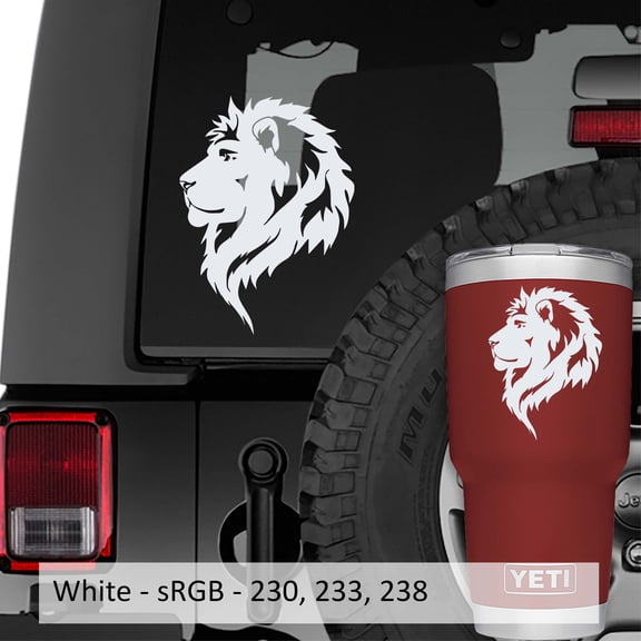 Collectible Decals Leo The Lion Zodiac Head Profile Vinyl Decal