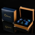 thumbnail image 4 of Cttasty Juego de dados Dnd Juego de dados de borde afilado de resina Juego de dados poliédricos hechos a mano de 7 piezas Juego de dados de juego de rol Dnd Rpg Mtg Dados D&D con estuche de regalo par, 4 of 5