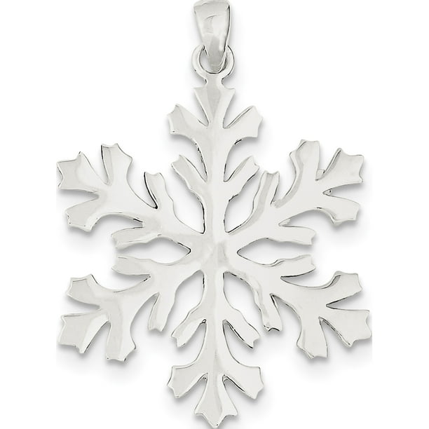 Snowflake Cutout Charm Necklace 925 Sterling Silver Winter Snow Christmas Gift 