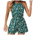 thumbnail image 1 of SHIXIAOO Barboteuse d'Été Décontractée Plage Flottante Mini Courte Barboteuse Salopette de Survêtement Tenue de Douche Tailleur Pantalon Formel pour Femmes Tenue de Soirée Combinaisons Trouées Chic pour Femmes Justaucorps pour Femmes Mode Vous Avez Trouvé Mon, 1 of 9