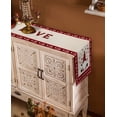 thumbnail image 4 of Newhomestyle Valentine's Day Gnome Table Runner 13 x 72 inch Happy Valentines Day Cute Gnome Heart Red Plaid Linen Table Runner Non-Slip Dresser Scarves, 4 of 9