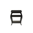 thumbnail image 2 of Kingfisher Lane Traditional Square 2 Shelf Wood End Table in Black, 2 of 5