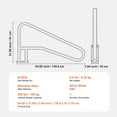 thumbnail image 3 of KFFKFF Swimming Pool Handrail, Measures 55 x 32 inches, Composed of Stainless Steel and Accompanied by a Base Plate, Suitable for Indoor and Outdoor Pools, Safety Railing for Pool Decks, 3 of 9
