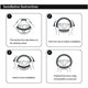thumbnail image 5 of 3pcs Set Womens Winter Fashion Wool Fur Soft Furry Steering Wheel Covers-gray Blue Fluffy Handbrake Cover Gear Shift Cover Fuzz Warm Non-slip Car Deco, 5 of 5