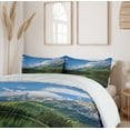 thumbnail image 6 of Ambesonne Nature Duvet Cover Sets, Mountain Lake Scenery, 2-King, Blue White Green, 6 of 7