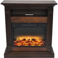 thumbnail image 2 of Hanover Drexel 34 In. Electric Fireplace w/ Enhanced Log Display and Walnut Mantel, 2 of 3