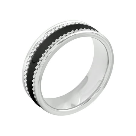 - Men's Tungsten and Ceramic 7MM Two-Tone Wedding Band - Mens Ring