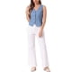 thumbnail image 2 of Chaleco sin mangas de botón y cuello en V para mujer Inspire Chic, color azul claro, talla S, 2 of 6