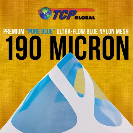 50 Pack of Paint Strainers with Fine 190 Micron Filter Tips PURE BLUE Ultra-Flow Blue Nylon Mesh Cone Paint Screen