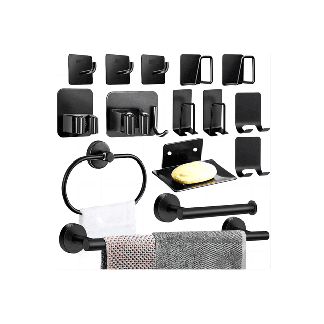 15pzs Juego De Accesorios De Baño Completo 304 Inoxidable