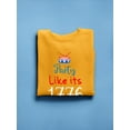 thumbnail image 3 of Party Like Its 1776 Sweatshirt Women -Image by Shutterstock, Female Small, 3 of 4