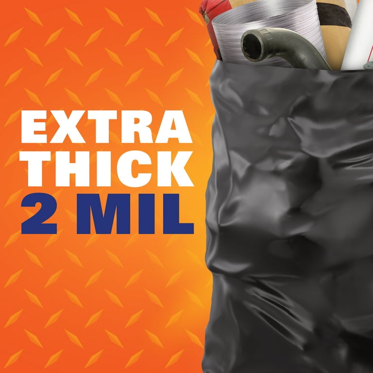 Hefty Heavy Duty Contractor Extra Large Trash Bags, 55 Gallon, 16