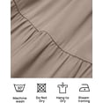 thumbnail image 6 of FUNING Women's 2025 Summer Casual Flutter Short Sleeve Crew Neck Smocked Elastic Waist Tiered Midi Dress, 6 of 7