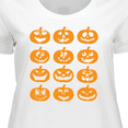 thumbnail image 4 of Inktastic Halloween Pumpkin Faces Orange Women's Plus Size T-Shirt, 4 of 5