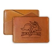 Elegant South Dakota State Jackrabbits Leather Card Holder Wallet - Slim Profile Engraved Design