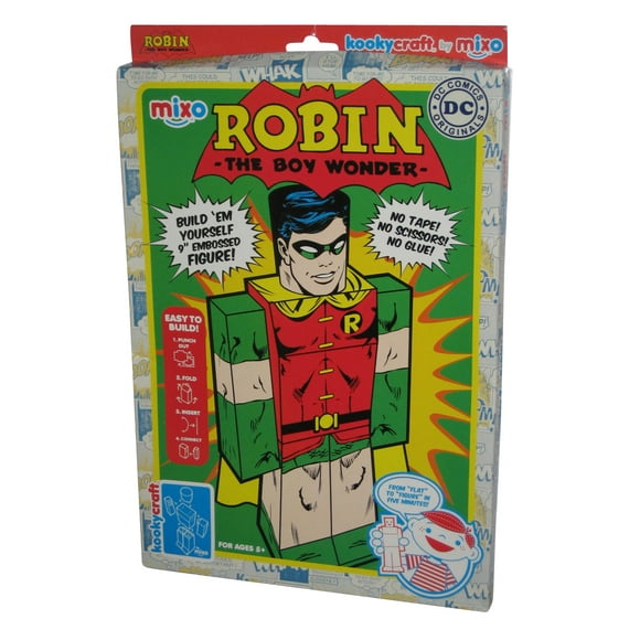 DC Superheroes Batman Robin Mixo Kooky Craft 9" Embossed Figure Kit