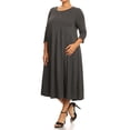 thumbnail image 3 of MOA COLLECTION Women's Plus Size Women's Jersey Knit A-Line Dress, 3 of 6
