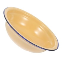 Masteelf Vintage Enamel Basin Thickened Enamelware for Vegetable Dishes Multi-Functional Enamel Bowl for Home Use Retro Enamel Soup Bowl