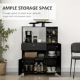 thumbnail image 4 of HOMCOM Armoire de Rangement pour Garde-Manger de Cuisine, Buffet/vaisselier avec Support pour Micro-Ondes, 4 of 10