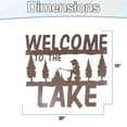 thumbnail image 2 of Rustic Metal Welcome Sign for Lake House Cabin – Laser Cut Outdoor Wall Art Dacor 20x18, 2 of 7