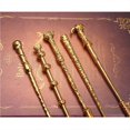 thumbnail image 1 of 5Pcs/Set Wizard Wand Makeup Brushes Metal Cosmetic Brushes for Foundation Blending Concealer Eye Shadow, 1 of 6