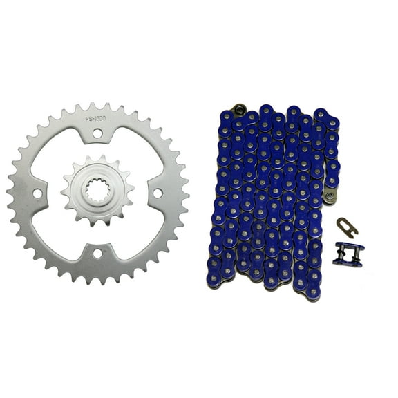 Blue 520x94 O-Ring Drive Chain & 14/38 Sprockets 2008-2014 for Kawasaki KFX450R