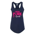 thumbnail image 2 of I Wear Pink for My Aunt Survivor Awareness Ladies Racerback Tank Top, Navy, Medium, 2 of 3