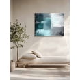 thumbnail image 5 of Teal Gray Wall Art for Living Room,Canvas Picture Wall Decor for Bathroom Bedroom,Modern Oil Painted Art Abstract Geometric Painting Artwork for Office Kitchen Hallway Dining Room Home Decor 16"x20", 5 of 8
