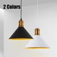 thumbnail image 4 of Vintage American Metal Iron Pendant Lamp for Above Sink, Retro Industrial Style Pendant Light Fixture, Rustic Farmhouse Pendant Light, Simple Pendant Lighting for Kitchen Bar Over Table (Black), 4 of 7