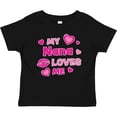 thumbnail image 3 of Inktastic Valentine's Day My Nana Loves Me Hearts and Lips Boys or Girls Baby T-Shirt, 3 of 5