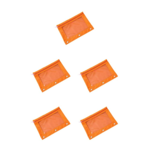 Youkk Durable Zippered Pouch For Storing And Carrying Important Files Stylish Folders Orange 5Set