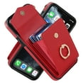 thumbnail image 6 of Wallet Case Compatible with iPhone 11 Pro Max, Case with Card Holder,with a strap, RFID Blocking Leather Cover 360°Rotation Ring Kickstand Protective Bumper Designed for Apple iPhone 11 Pro Max,Red, 6 of 10