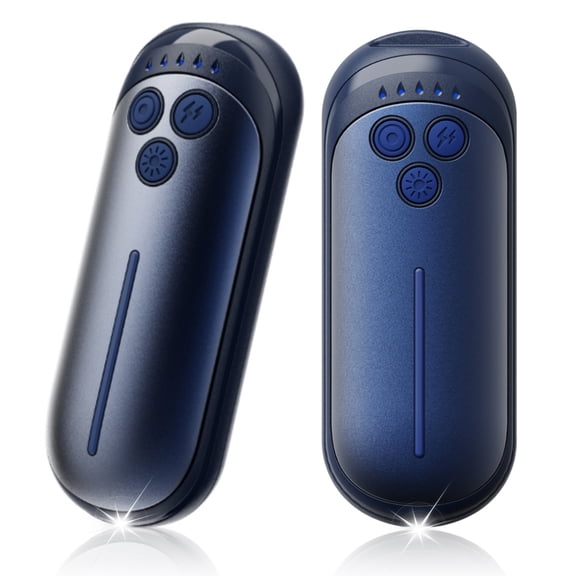 Molaner Hand Warmers Rechargeable 2-in-1, Fast Heating Electric Hand Warmer with 5 Temperature Settings, LED Flashlight Portable Pocket Heater,Gifts for Christmas