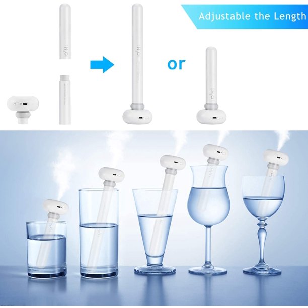 Mini humidificador portátil, humidificador de niebla fría, humidificador de aire para viajes, oficina de viaje, hotel, hogar, botella sin agua Vhermosa 5*5*5cm