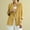 Yellow, variant on ZZwxWA Womens Spring Summer Coat Cotton Linen Blazer Suit Cardigan Jacket Women Casual Solid Color 3/4 Sleeves Jackets