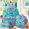 thumbnail image 3 of Gocvo Backpacks for Boys, Kids Boys Backpack with Lunch Bag (Car), 3 of 11