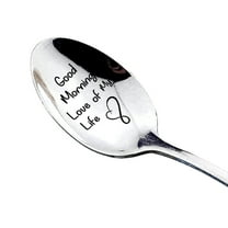 Soup Spoon Glossy Easy Clean Romantic Lettering Stainless Steel Free Engraved Coffee Spoon Restaurant Supplies Personalized Christmas Gifts