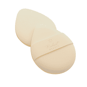 Radiant Beauty Powder Puff - Liquids Powders Makeup Applicator Puffs, Teardrop Shape, Velvet, Beige