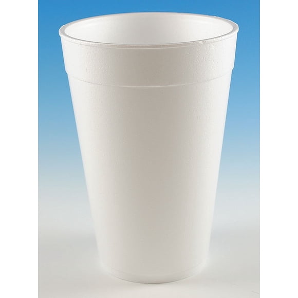 Wincup C3234 Foam Cups, 32 oz, Cube 8.72, White (25 Sleeves of 20 Cups)