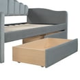 thumbnail image 6 of Euroco Upholstered Twin Size Daybed with 2 Drawers, Velvet Sofa Bed with USB Charging Station, Gray, 6 of 13
