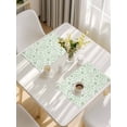 thumbnail image 5 of Green Flowers Placemats Set of 6, Pastoral Farmhouse Botanical Floral Placemats for Dining Table, Place Mats for Kitchen Tabletop, Waterproof Wipeable Dining Table Mats Set, 5 of 9