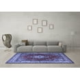 thumbnail image 3 of Ahgly Company Indoor Round Medallion Blue Traditional Area Rugs, 7' Round, 3 of 4