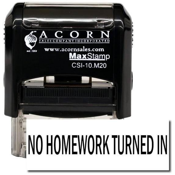 Self-Inking No Homework Turned In Stamp